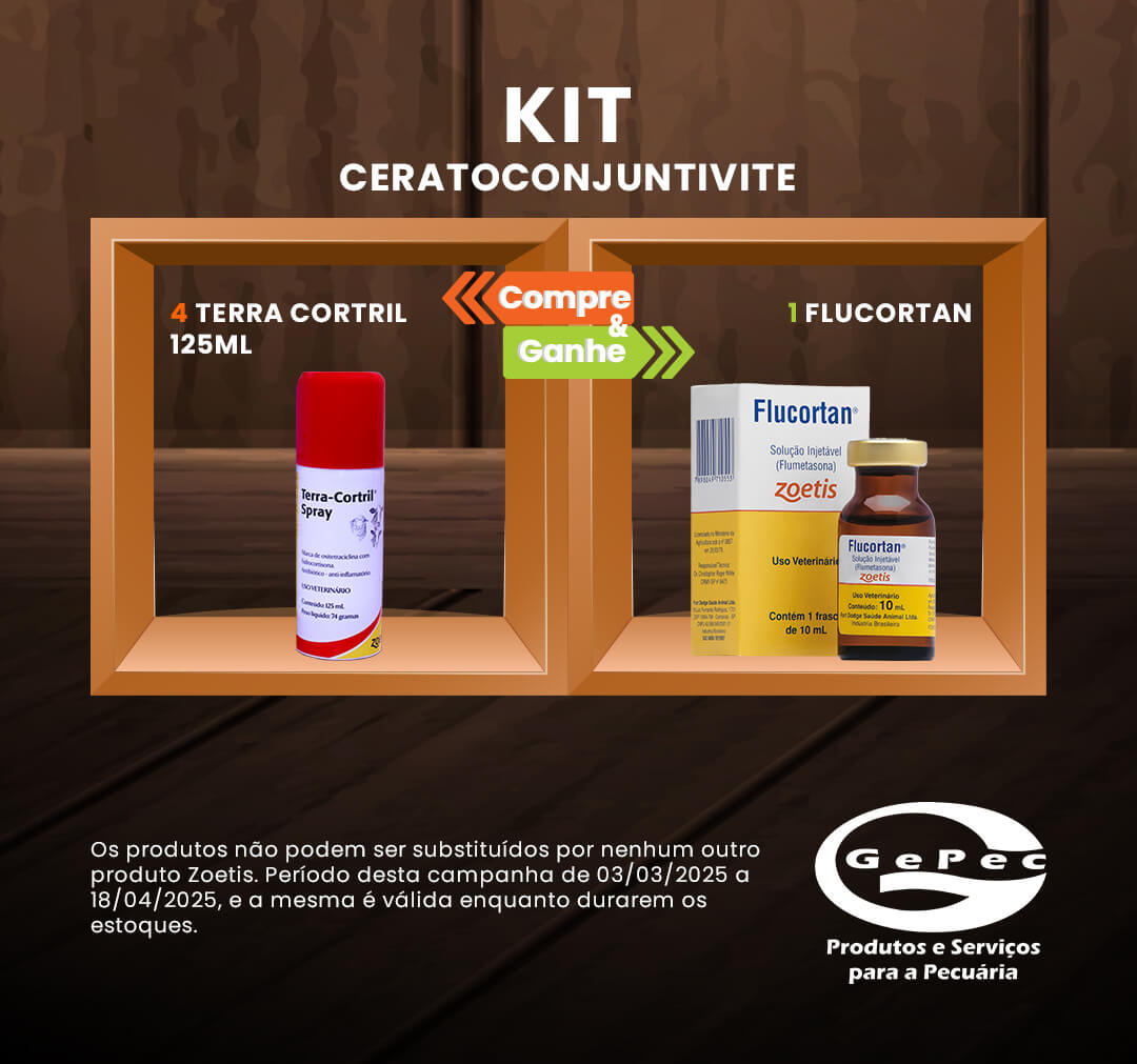 A campanha promocional da Zoetis est&aacute; de volta, com kits feitos sob medida para a sua fazenda! Adquira produtos Zoetis na Gepec em condi&ccedil;&otilde;es especiais e abaste&ccedil;a sua Farm&aacute;cia da Pecu&aacute;ria com os medicamentos para cada necessidade. N&atilde;o perca tempo, aproveite e tenha praticidade e efic&aacute;cia quando seu rebanho mais precisar.  Corra, &eacute; por tempo limitado! Amplie sua Farm&aacute;cia da Pecu&aacute;ria!
