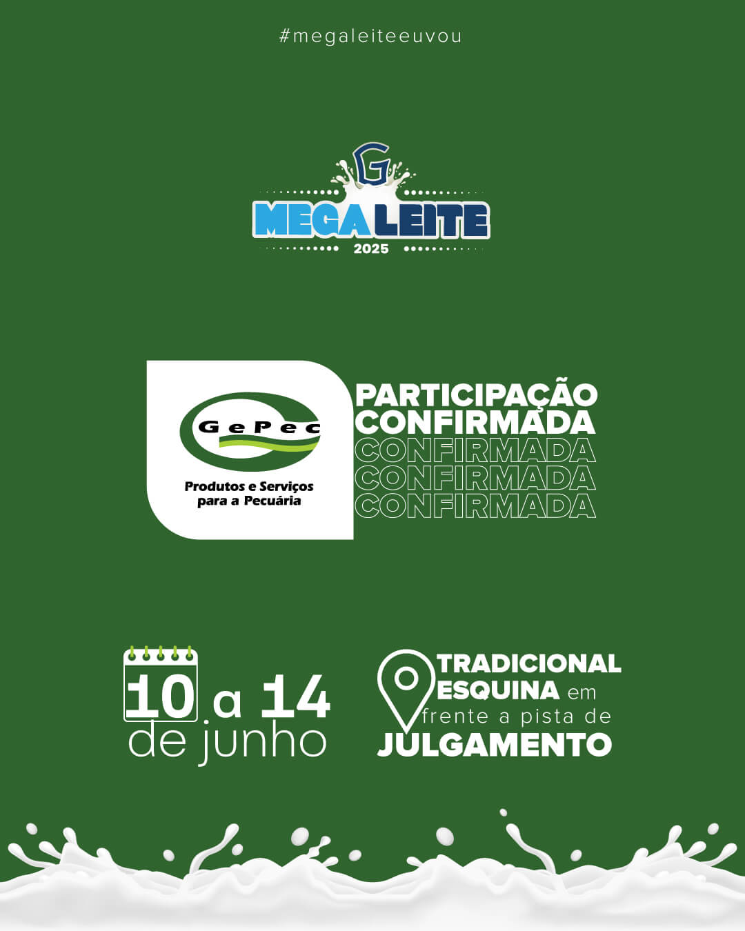 A Gepec estar&aacute; presente na 20&ordf; Exposi&ccedil;&atilde;o Brasileira do Agroneg&oacute;cio do Leite - Megaleite 2025! 