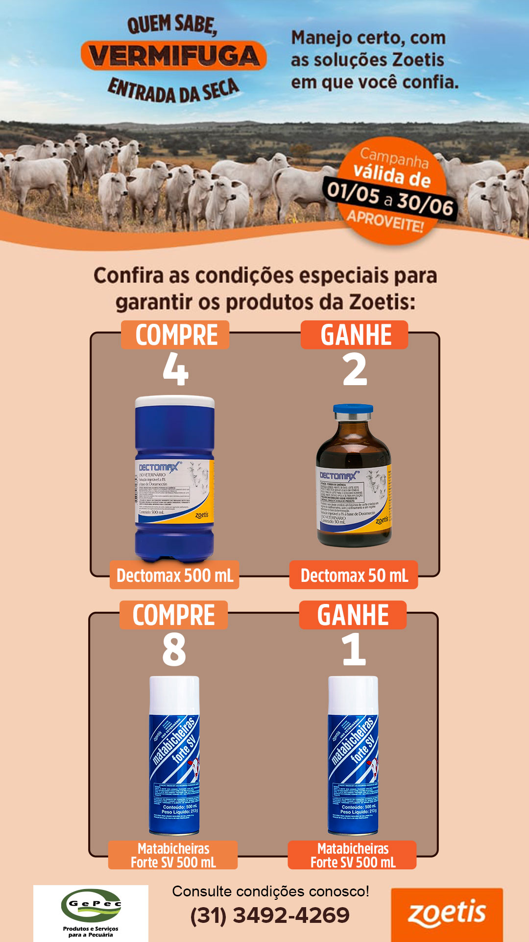 Campanha Quem Sabe Vermifuga - Entrada da Seca
O manejo certo, com as soluções Zoetis em que você confia. 